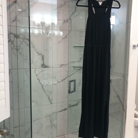 Black Floor Length J. Crew Dress - Picture 1 of 3